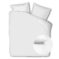 Dekbedovertrek Percale Katoen Uni Effen 200x200 Cm Wit Dreamhouse - Dekbed-Discounter.nl