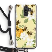 No flowers without bees: Samsung Galaxy J8 (2018) Transparant Hoesje met koord