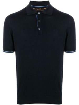 Moorer polo Gavotti-MLL en coton - Bleu