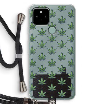 Weed: Pixel 5 Transparant Hoesje met koord