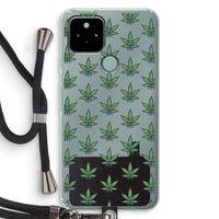 Weed: Pixel 5 Transparant Hoesje met koord Weed: Pixel 5 Transparant Hoesje met koord