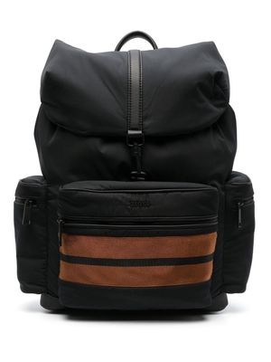 Zegna sac à dos à bords rayés - Noir
