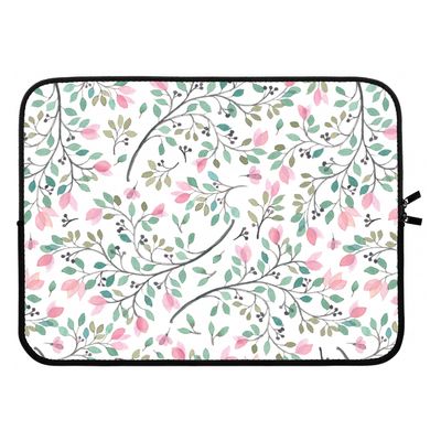 Sierlijke bloemen: Laptop sleeve 15 inch