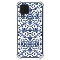 Samsung Galaxy A12 Case Flower Blue - thumbnail