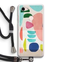 Bold Rounded Shapes: Pixel 3 Transparant Hoesje met koord