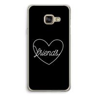 Friends heart black: Samsung Galaxy A3 (2016) Transparant Hoesje