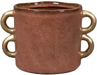 TS Collection bloempot bianca keramiek 14x13cm koraal