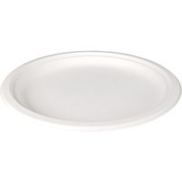Depa Bord | rond | 1-vaks | bagasse (suikerrietpulp) | Ø26cm | wit | 500 stuks