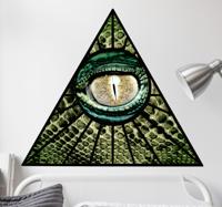 Muursticker Illuminati Reptiel Oog