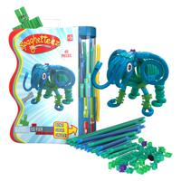Clics Spaghetteez ele-flex olifant flexibele bouwstaafjes, 48dlg. - thumbnail