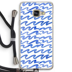 Blauwe golven: Samsung Galaxy A3 (2016) Transparant Hoesje met koord