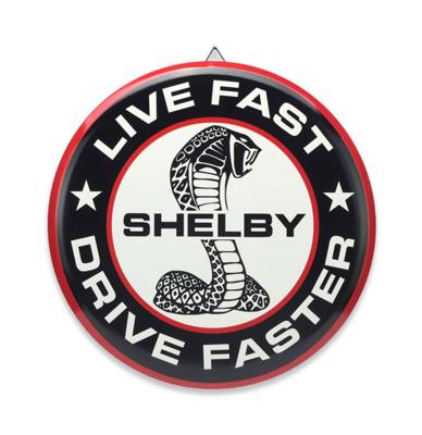 Shelby Live Fast Drive Faster Rond Metalen Bord - Ø46cm