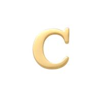 Minimalistische letter oorbelknopje - 14K GOUD - Goud - C