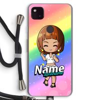 Chibi Maker vrouw: Pixel 4a 5G Transparant Hoesje met koord