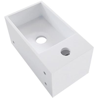 Wiesbaden Julia - Fontein - Links - 35x20x16cm - Solid Surface Mat Wit