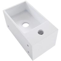 Wiesbaden Julia - Fontein - Links - 35x20x16cm - Solid Surface Mat Wit