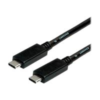 ROLINE USB 3.2 Gen 2 kabel, met PD (Power Delivery) 20V5A, Emark, C-C, M/M, zwart, 2 m - thumbnail