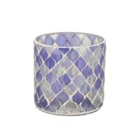 Daan Kromhout Theelichthouder mosaic s paars 8 cm | 24 stuks