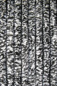 Sunarts model 8047 Kattenstaarten Zwart / Wit gem. afm. 90 x 220 cm
