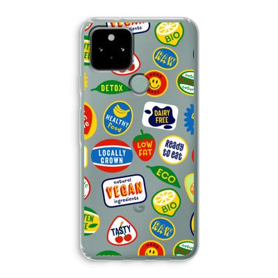 Fruitsticker: Google Pixel 5 Transparant Hoesje