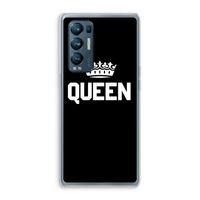 Queen zwart: Oppo Find X3 Neo Transparant Hoesje Queen zwart: Oppo Find X3 Neo Transparant Hoesje