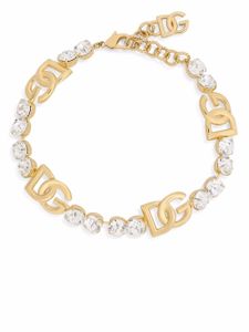 Dolce & Gabbana collier ras-de-cou DG à ornements strassés