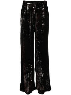 Avant Toi pantalon évasé à sequins - Rouge