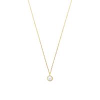 14k Geelgouden Collier met Parel - Verstelbare Draaglengtes (41-45cm), 1mm Schakelbreedte