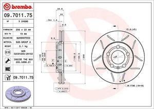 Remschijf BREMBO, Remschijftype: Gespleten: , u.a. für Seat, Audi, Skoda, VW