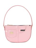 Dolce & Gabbana Kids sac porté épaule en cuir verni - Rose - thumbnail