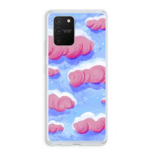 Roze wolken met vogels: Samsung Galaxy S10 Lite Transparant Hoesje