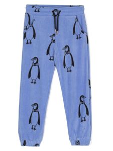 Mini Rodini pantalon de jogging à logo imprimé - Bleu