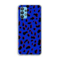 Blue Leopard: Samsung Galaxy A32 4G Transparant Hoesje