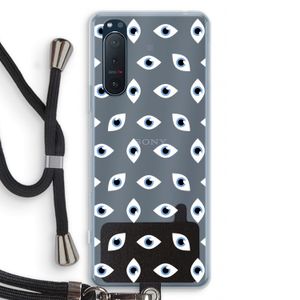Eyes pattern: Sony Xperia 5 II Transparant Hoesje met koord