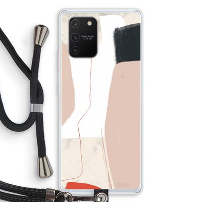 Lava: Samsung Galaxy S10 Lite Transparant Hoesje met koord