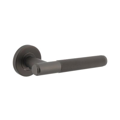 Intersteel Deurklink Rombo op rozet antraciet grijs