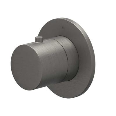 Afbouwdeel IVY Bond Flow-Through Stopkraan Symmetry Met Rond Rozet Geborsteld Metal Black PVD