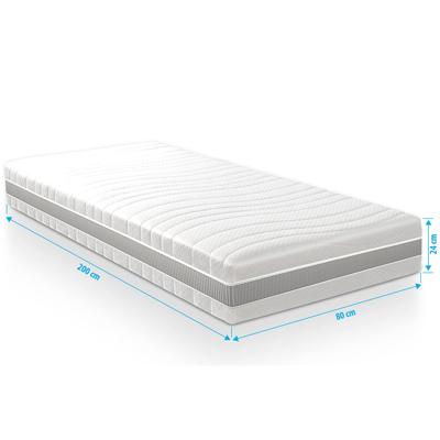 Matras koudschuim 80x200 voor zwaardere mensen tot 150 kg Premium HR