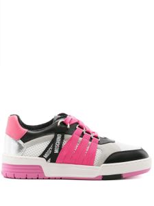 Moschino strap-detailing leather sneakers - Noir