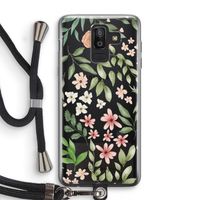 Botanical sweet flower heaven: Samsung Galaxy J8 (2018) Transparant Hoesje met koord