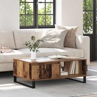 Salontafel met lade Oud hout 90 x 60 x 35 cm Bewerkt hout