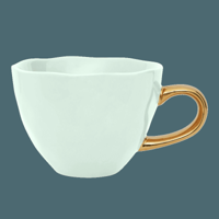 Good Morning kop Cappuccino / Thee Ø11 cm - Celadon (set van 4)