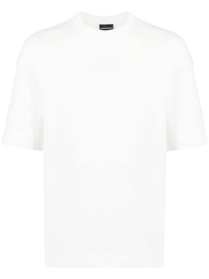 Emporio Armani t-shirt en coton à col rond - Blanc