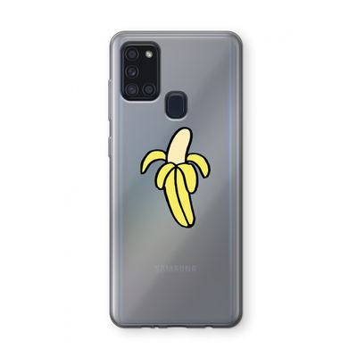 Banana: Samsung Galaxy A21s Transparant Hoesje