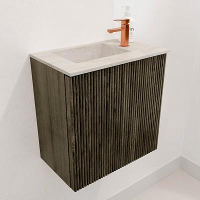 Toiletmeubel Mondiaz Joya Dlux | 40 cm | Meubelkleur Shadow | Faye wastafel Ostra Wasbak Links | 1 kraangat