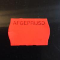 Etiket 2516 fl.rood perm AFGEPRIJSD