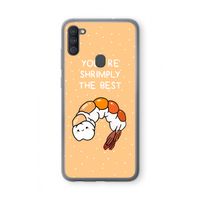 You're Shrimply The Best: Samsung Galaxy A11 Transparant Hoesje