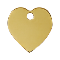 Heart koperen dierenpenning large/groot 3,8 cm x 3,8 cm - RedDingo