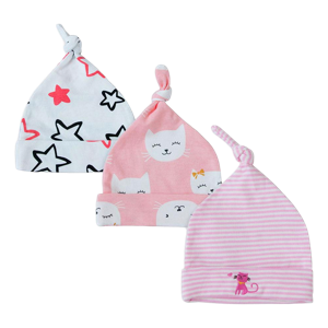 Babymuts set - poes roze