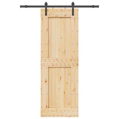 Schuifdeur met beslag 85x210 cm massief grenenhout